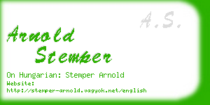arnold stemper business card
